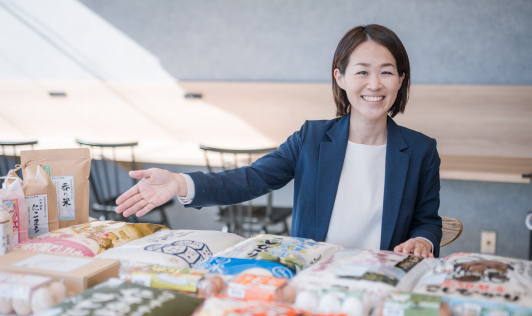 地元食材の提案風景